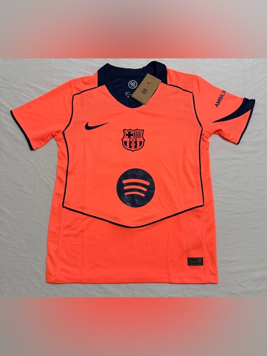 Unk Other - FC Barcelona 3rd kit Orange Soccer Jersey #Lamine Yamal 10#Adult size